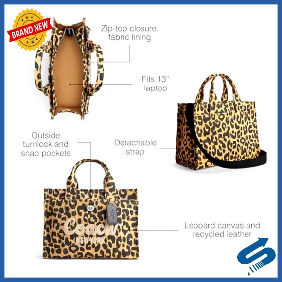 Canvas Tote Bag Shoulder Crossbody Roomy Organized Essential Classic Chic - Picture 4 of 7